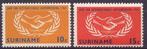 Suriname NVPH nr 425/6 postfris VN 1965, Postzegels en Munten, Postzegels | Suriname, Verzenden, Postfris