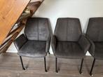 6 eetkamerstoelen, Huis en Inrichting, Stoelen, Ophalen, Gebruikt, Grijs, Vijf, Zes of meer stoelen