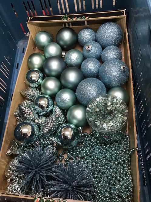 Blauwe kerstversiering set, Diversen, Kerst, Zo goed als nieuw, Ophalen of Verzenden