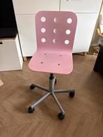 Meisjes bureaustoel hout, verstelbaar & over te verven, Ophalen, Gebruikt, Roze, Bureaustoel