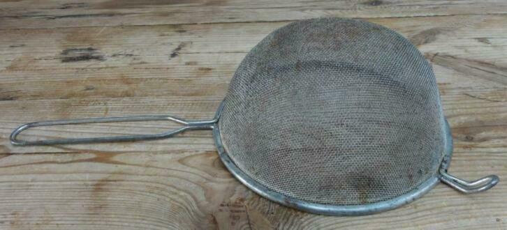 Franse brocante verweerde zeef, Antiek en Kunst, Curiosa en Brocante, Ophalen of Verzenden