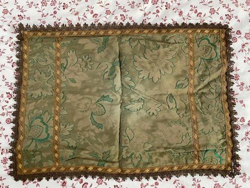 Barokke placemat groen met bruine randen 58x40cm oud vintage, Antiek en Kunst, Curiosa en Brocante, Verzenden