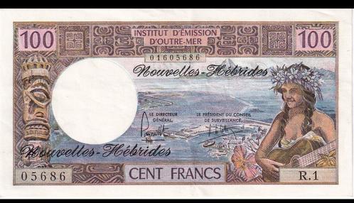 Vanuatu (Nieuw Hebrides), 100 Francs, 1977, XF, Postzegels en Munten, Bankbiljetten | Oceanië, Los biljet, Verzenden