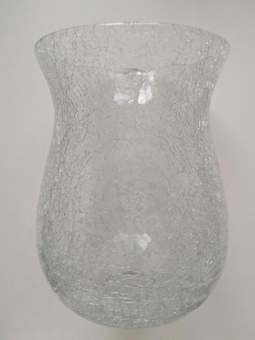 Grote Crackle Glas Vaas beschikbaar voor biedingen
