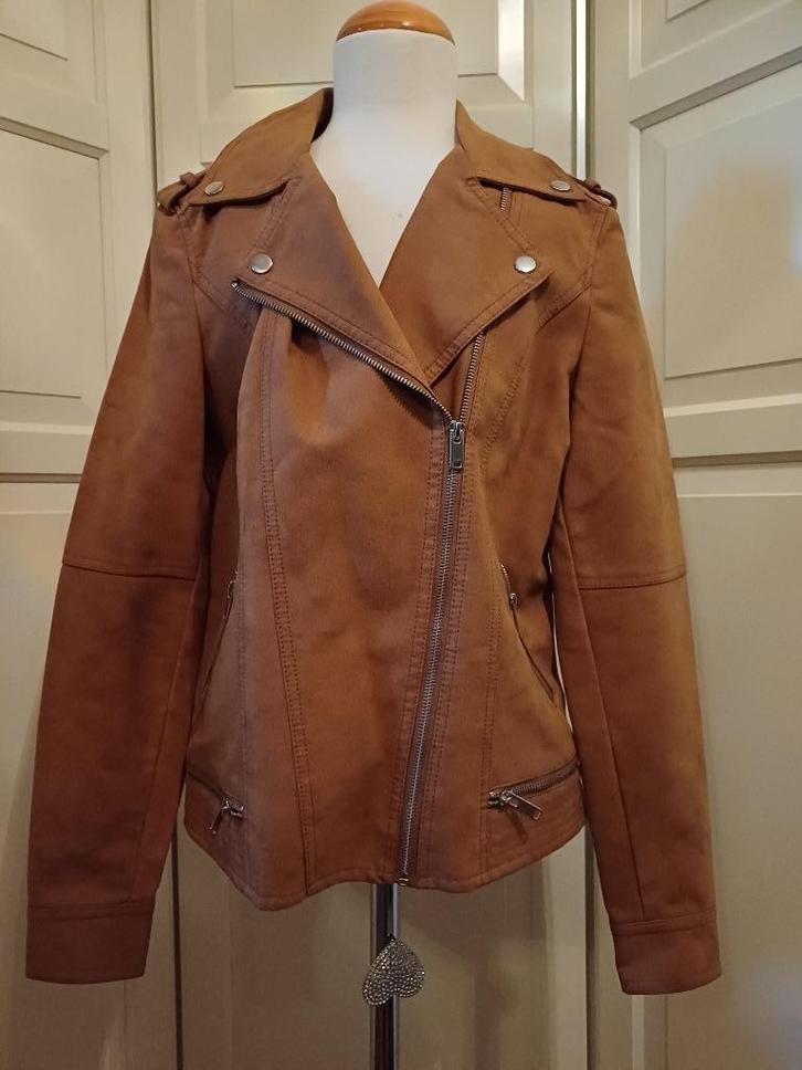 Jas Vero Moda M 36 38 Cognac Bruin Nieuw Leder ( Jool ), Kleding | Dames, Jassen | Zomer, Nieuw, Maat 36 (S), Bruin, Verzenden