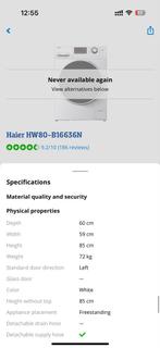 Haier Wasmachine - Betrouwbaar en Efficiënt!, Witgoed en Apparatuur, Wasmachines, Ophalen, Gebruikt, Voorlader, Kort programma