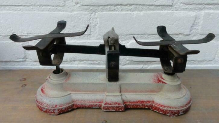 Frans brocante kinder / poppen weegschaaltje, Antiek en Kunst, Curiosa en Brocante, Ophalen of Verzenden