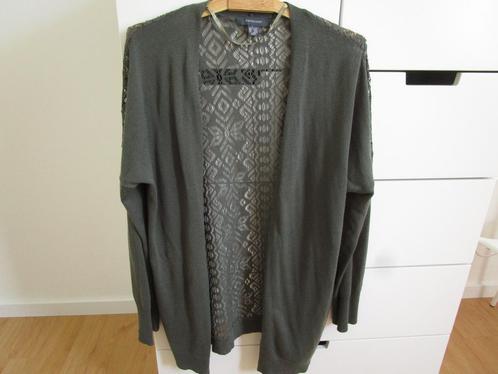 Groen vest met opengewerkte rugzijde - maat L, Kleding | Dames, Truien en Vesten, Zo goed als nieuw, Maat 42/44 (L), Groen, Ophalen of Verzenden