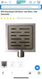 RVS Doucheput 20x20cm met Flens NIEUW!, Ophalen of Verzenden, Nieuw, Rvs, Douche