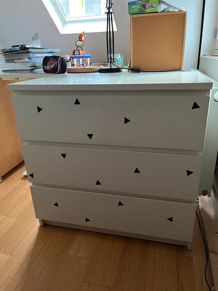 Malm ikea ladekast wit (2 stuks), Huis en Inrichting, Kasten | Ladekasten, Gebruikt, Minder dan 100 cm, 50 tot 100 cm, 25 tot 50 cm