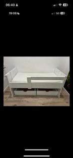 Peuterbed steigerhout met lades 1,62x80x64, Kinderen en Baby's, Kinderkamer | Bedden, Ophalen of Verzenden, Zo goed als nieuw
