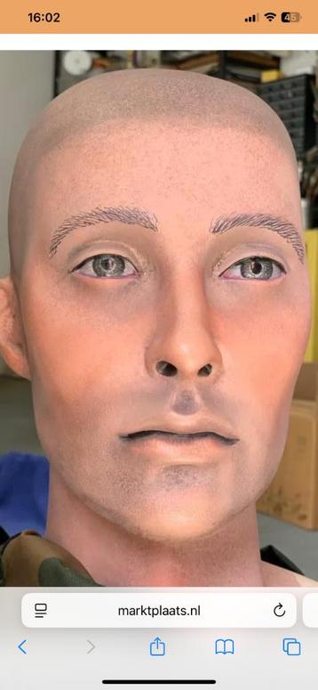Mannequin, pop, buste, helm, wo2. Duits beschikbaar voor biedingen
