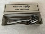 Vintage Oestervorkjes SMS Couverts - 7 stuks in doos, Antiek en Kunst, Antiek | Bestek, Ophalen of Verzenden