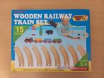 Wooden railway train set, Ophalen of Verzenden, Nieuw