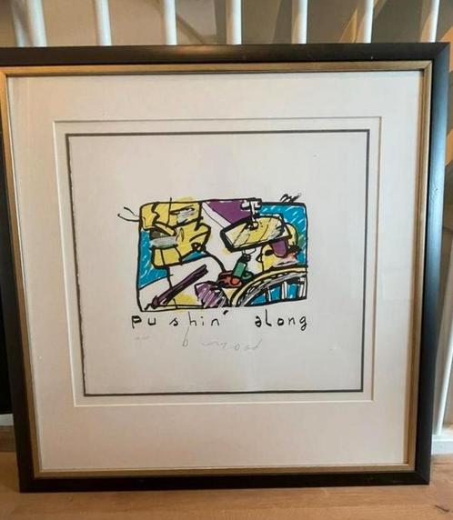 Herman Brood Zeefdruk - Pushin' Along, Antiek en Kunst, Kunst | Litho's en Zeefdrukken, Ophalen of Verzenden
