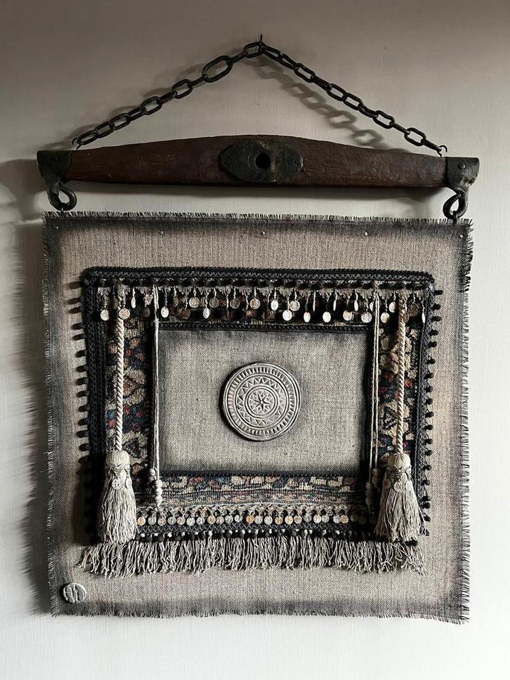 Kelim, kalkdoek, landelijk, sober, wanddoek, juk, Huis en Inrichting, Woonaccessoires | Wanddecoraties, Nieuw, Ophalen of Verzenden