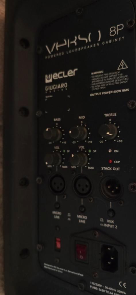 Ecler Verso 8P monitor, Audio, Tv en Foto, Luidsprekers, Gebruikt, Overige typen, 120 watt of meer, Overige merken, Ophalen