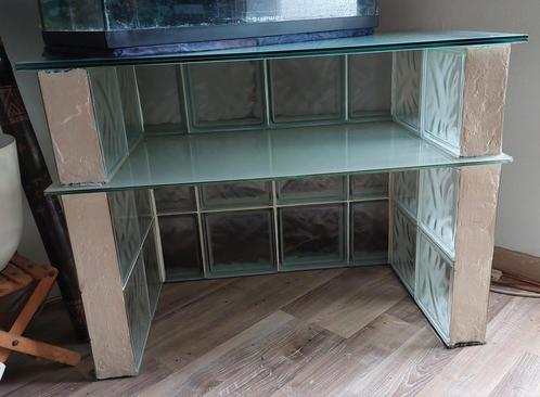 prachtige glazen eenheid, Huis en Inrichting, Tafels | Sidetables, Zo goed als nieuw, 25 tot 50 cm, 50 tot 100 cm, Rechthoekig