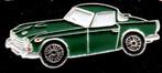 Triumph TR 4A pin- groen gelakt, Verzamelen, Speldjes, Pins en Buttons, Verzenden, Nieuw, Transport, Speldje of Pin