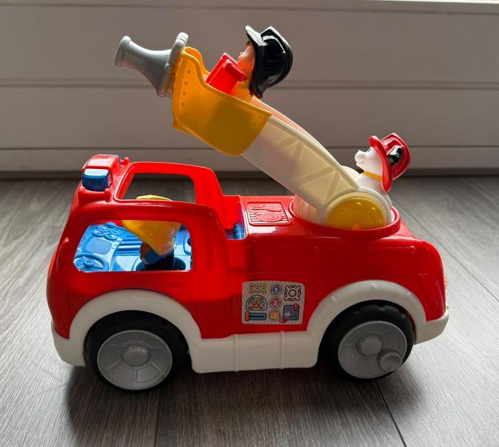 Fischer-Price Little People brandweerauto met ladder., Kinderen en Baby's, Speelgoed | Speelgoedvoertuigen, Zo goed als nieuw