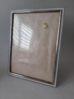 oude fotolijst bol glas wit/zilverkleurig (498f), Ophalen of Verzenden, Zo goed als nieuw