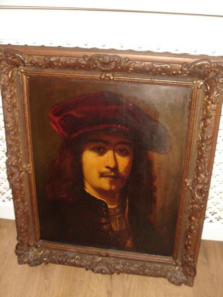 Johannes Theuns, ( 1877- 1961 ), Portret - Rembrandt., Antiek en Kunst, Kunst | Schilderijen | Klassiek, Ophalen of Verzenden