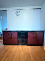 Dressoir met spiegel en vitrine, Ophalen, Gebruikt, 25 tot 50 cm, 200 cm of meer