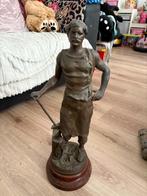 Groot antiek beeld smid legering, Ophalen of Verzenden