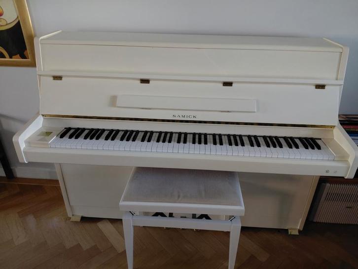 Samick Witte Piano, Muziek en Instrumenten, Piano's, Gebruikt, Piano, Wit, Ophalen