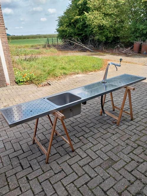RVS Biertapblad met Spoelbak, Witgoed en Apparatuur, Thuistaps, Gebruikt, Overige merken, Ophalen of Verzenden