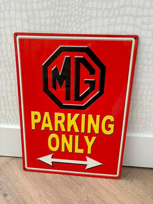 Wand of gevelbord MG parking only, Verzamelen, Merken en Reclamevoorwerpen, Zo goed als nieuw, Reclamebord, Verzenden