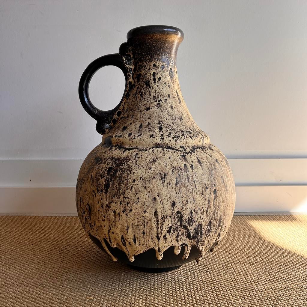 XXL West Germany fat Lava kruik vaas vintage, Huis en Inrichting, Woonaccessoires | Vazen, Ophalen, Overige kleuren, Vintage, Aardewerk of Porselein