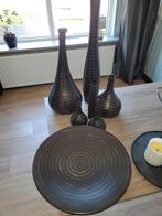 Setje siervazen en 2 schalen, Huis en Inrichting, Ophalen, Zo goed als nieuw, Rond