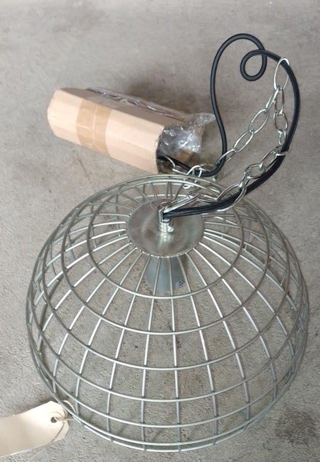 Hanglamp halve metalen bol ca 30 cm doorsnee., Huis en Inrichting, Lampen | Hanglampen, Ophalen of Verzenden, Nieuw, Metaal, Minder dan 50 cm