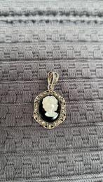 Kettinghanger met markasiet camee onyx (zilver 925), Verzenden, Nieuw, Zilver, Zilver