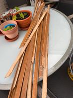 Platte eiken houten plinten  +/- 30 meter - Gebruikt, Doe-het-zelf en Verbouw, Hout en Planken, Ophalen, Gebruikt, Minder dan 25 mm