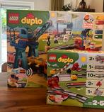 Lego duplo trein 10875 + trein rails 10882 beide in doos, Kinderen en Baby's, Speelgoed | Duplo en Lego, Ophalen, Zo goed als nieuw