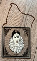 Glas in lood Pierrot hanger, Antiek en Kunst, Ophalen of Verzenden