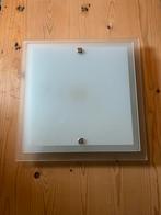 Glazen Vierkante Plafondlamp, Huis en Inrichting, Ophalen, Gebruikt, Glas