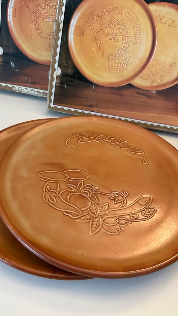 Toscana Pizza Borden (5 stuks), Huis en Inrichting, Keuken | Servies, Nieuw, Bord(en), Overige stijlen, Aardewerk, Ophalen of Verzenden