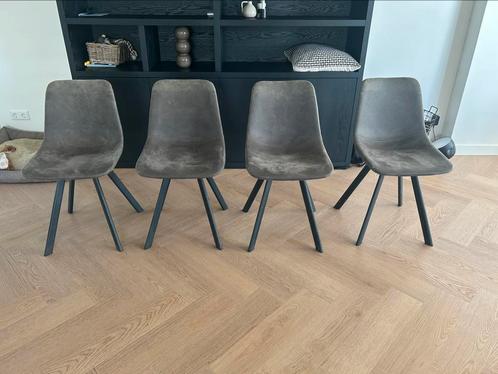 Kwantum eetkamer stoelen, Huis en Inrichting, Stoelen, Gebruikt, Grijs, Ophalen