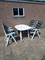 Gratis witte tuinset!, Tuin en Terras, Tuinsets en Loungesets, Ophalen, 4 zitplaatsen, Kunststof, Gebruikt