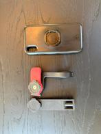 Quad Lock telefoonhouder fiets en statief + iphone XS hoesje, Ophalen, Gebruikt, Fiets