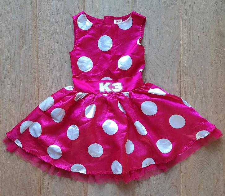 K3 jurk, Kinderen en Baby's, Carnavalskleding en Verkleedspullen, Zo goed als nieuw, Meisje, 110 t/m 116, Ophalen of Verzenden