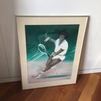 Originele tennis lithografie van Victor Spahn, Ophalen of Verzenden