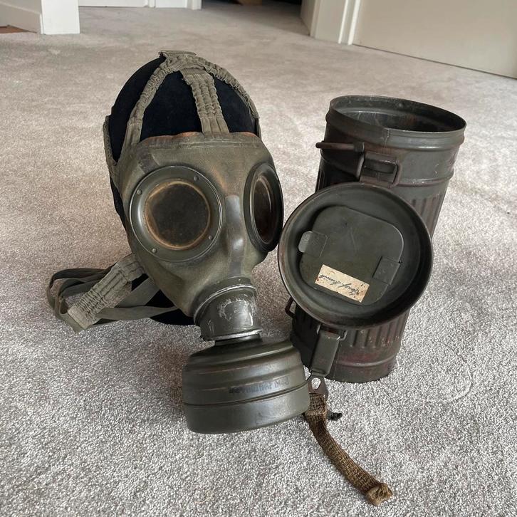 Duits gasmasker uit de Tweede Wereldoorlog, Verzamelen, Militaria | Tweede Wereldoorlog, Landmacht, Overige typen, Duitsland, Ophalen of Verzenden