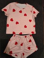 Roze Shortama met Hartjes - Maat S/M, Ophalen of Verzenden, Gedragen, Maat 36 (S)