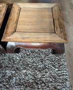 Opgeschuurde salon tafeltjes 60x60, Ophalen, Gebruikt, Vierkant, 50 tot 100 cm