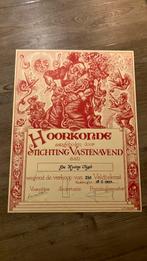 Oorkonde / poster veldteken verkoop vastenavend 1993, Ophalen, A1 t/m A3