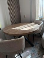 Eettafel INCLUSIEF 2 stoelen, Huis en Inrichting, Tafels | Eettafels, Ophalen, Japandi, Gebruikt, Rond